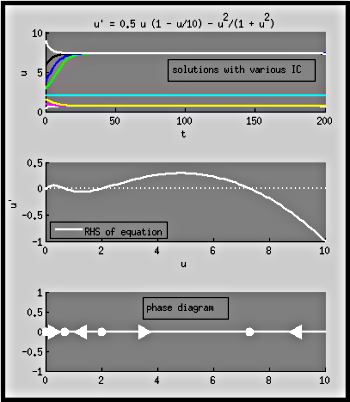 figure showing graph produced by Matlab file Budworm_Phase_Plane.m